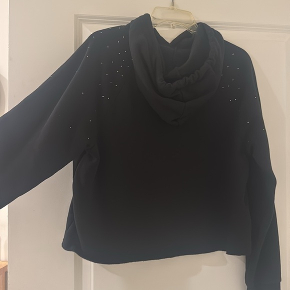 NWOT VS PINK RHINESTONE CROPPED HOODIE. - Picture 2 of 3
